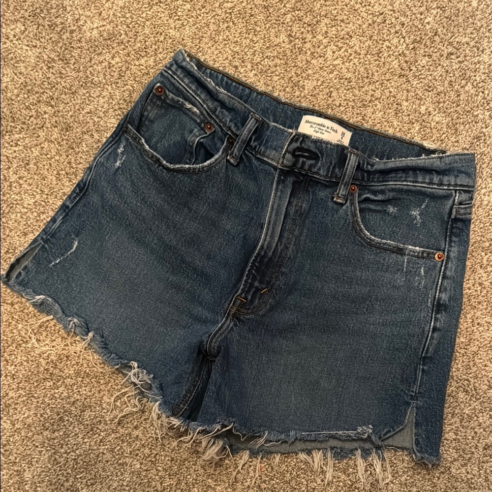 Blue Denim Cutoff Shorts